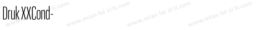 Druk XXCond字体转换